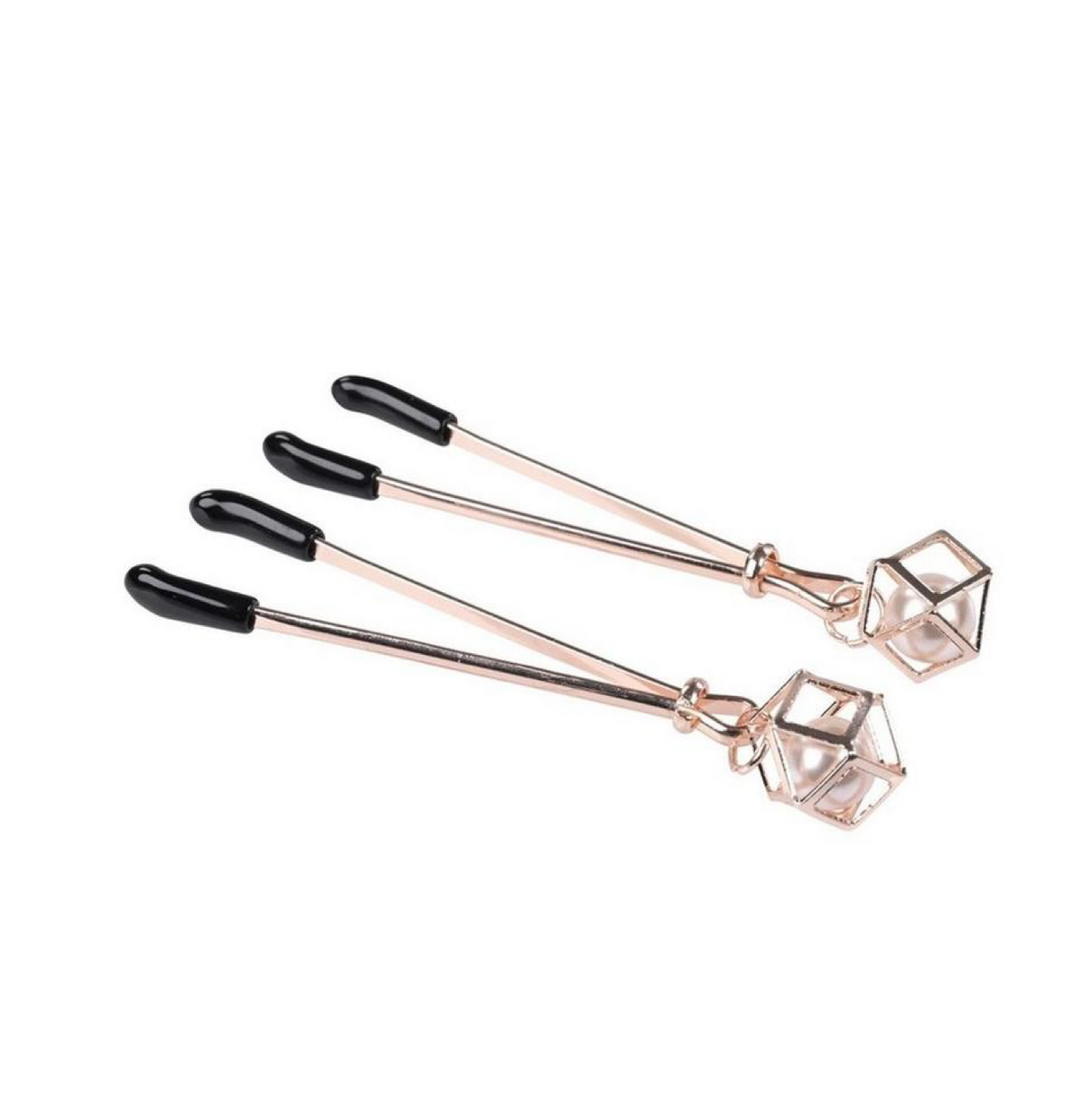 Sex & Mischief Brat Pearl Nipple Jewelry - Rose Gold/White