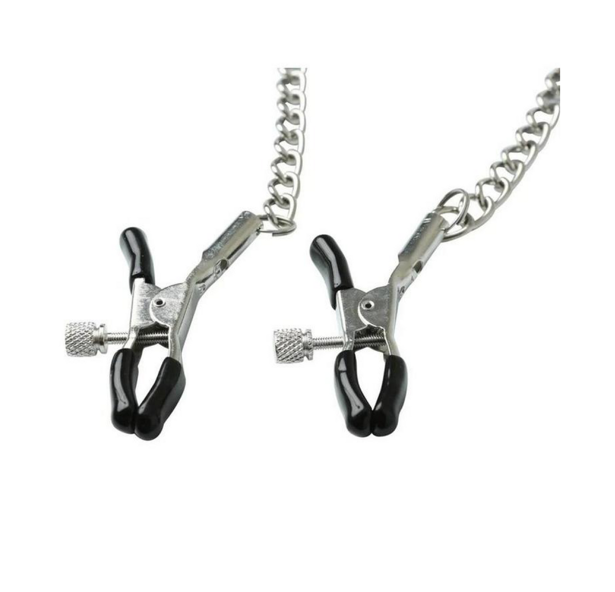Sex & Mischief Chained Nipple Clamps - Silver
