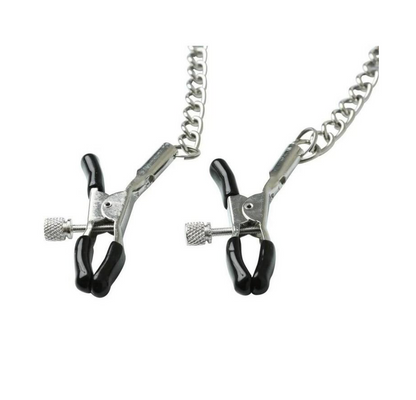 Sex & Mischief Chained Nipple Clamps - Silver