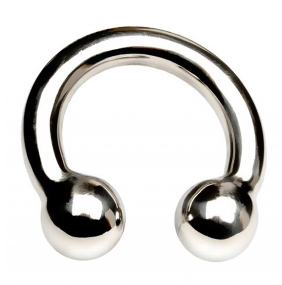 Rouge Stainless Steel Play Horseshoe Cockring 50 Millimeters - Silver