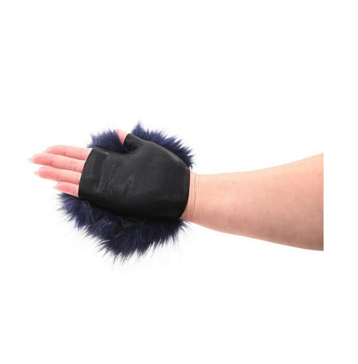 Sex & Mischief Cougar Spiked Sensory Glove - Navy/Gold