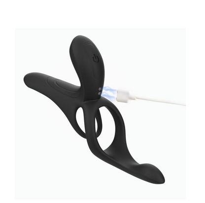 Pleasure Pivot App Control Rechargeable Silicone Couples Vibrator - Black